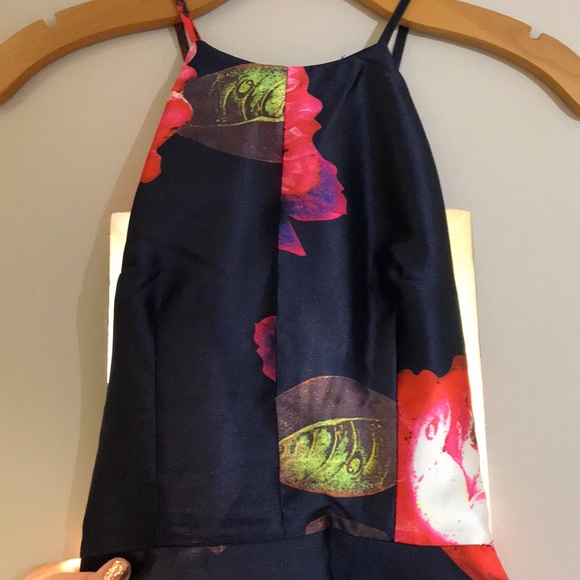 A’GACI - Cocktail Dress Navy Blue/Floral - Picture 2 of 4